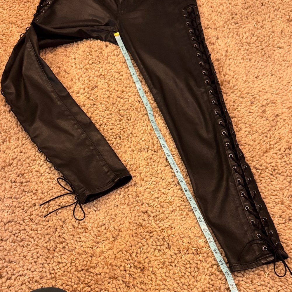 NWOT Adriano Goldschmied Legging Super Skinny Ankle Jeans Lace-Up Sides size 30 - Picture 14 of 16
